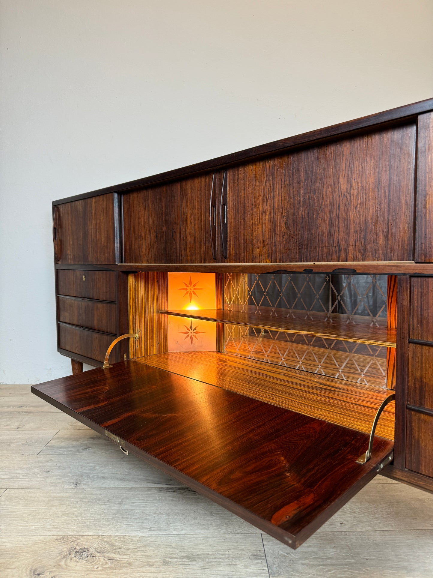 Sideboard danese in palissandro anni 60