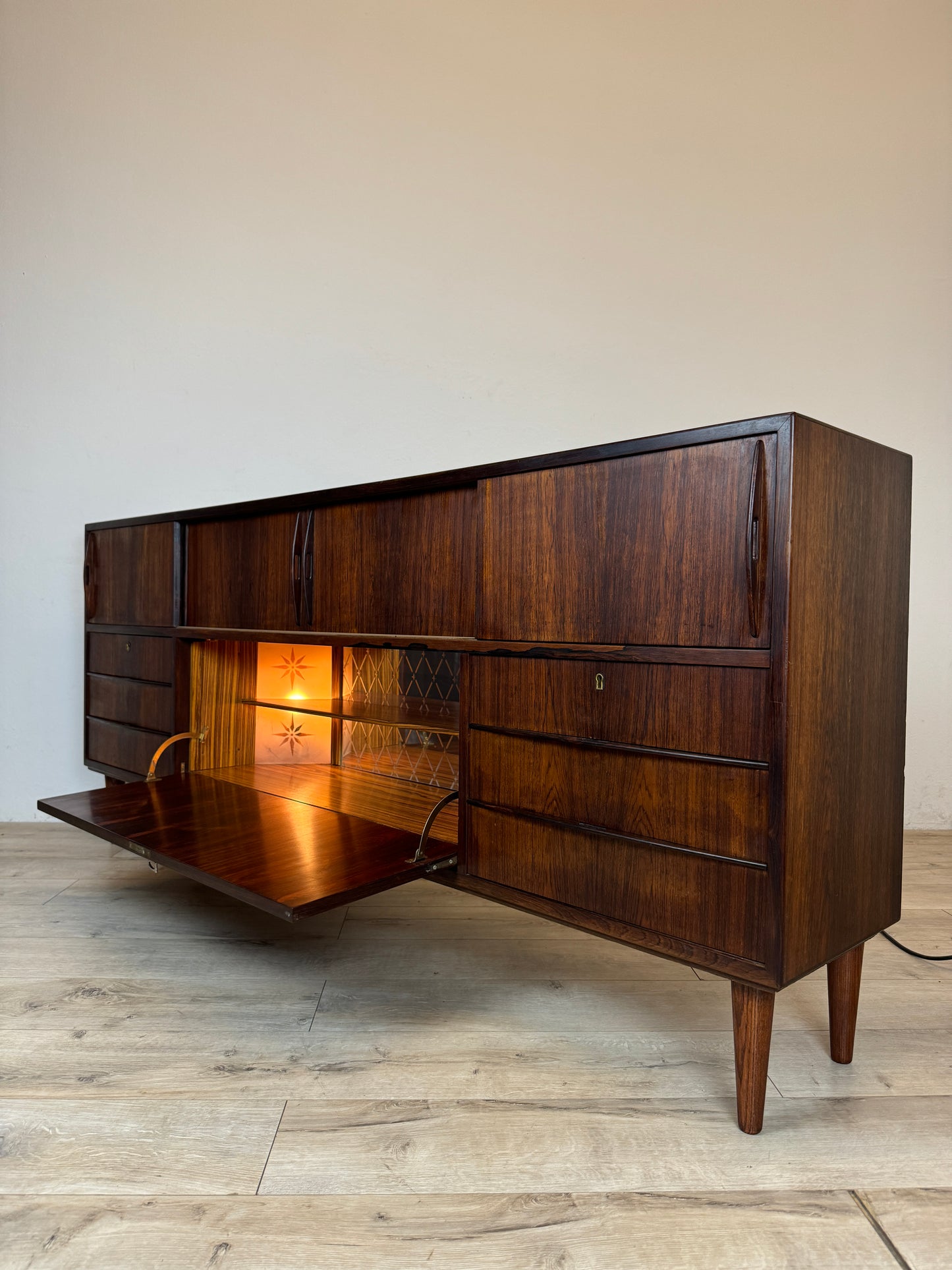 Sideboard danese in palissandro anni 60