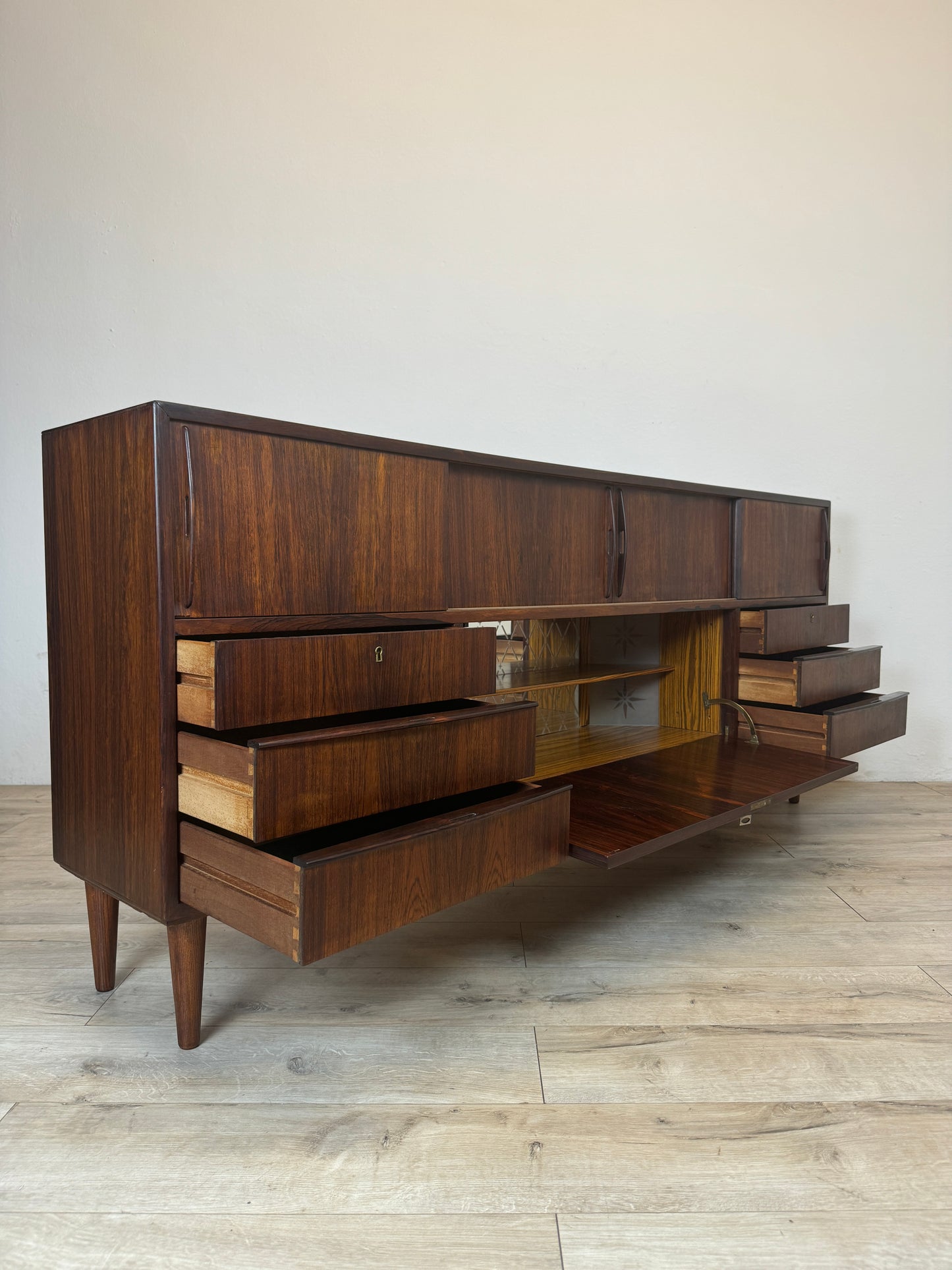 Sideboard danese in palissandro anni 60