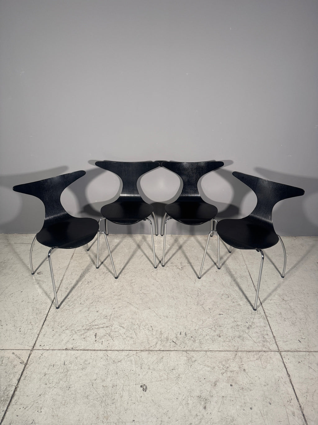 Set di 4 sedie danesi anni 70