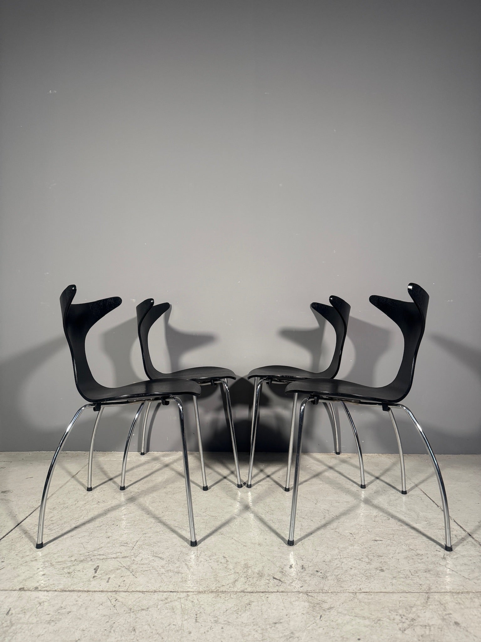 Set di 4 sedie danesi anni 70