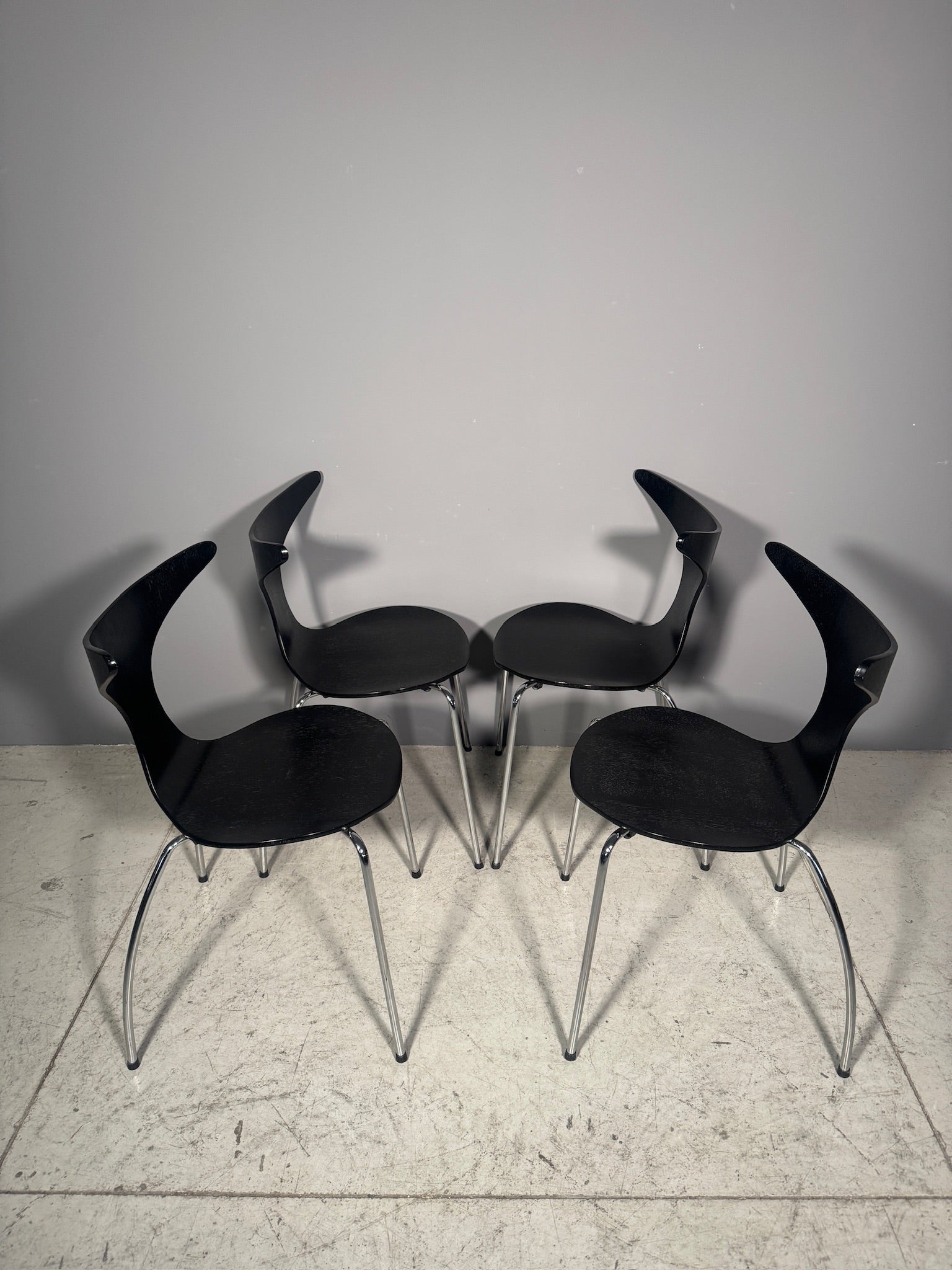 Set di 4 sedie danesi anni 70