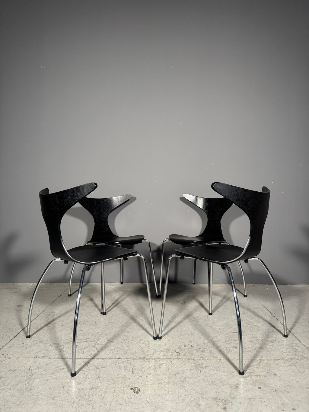 Set di 4 sedie danesi anni 70