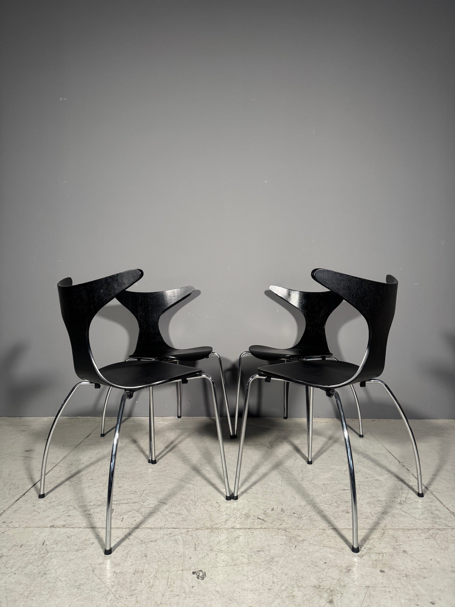 Set di 4 sedie danesi anni 70