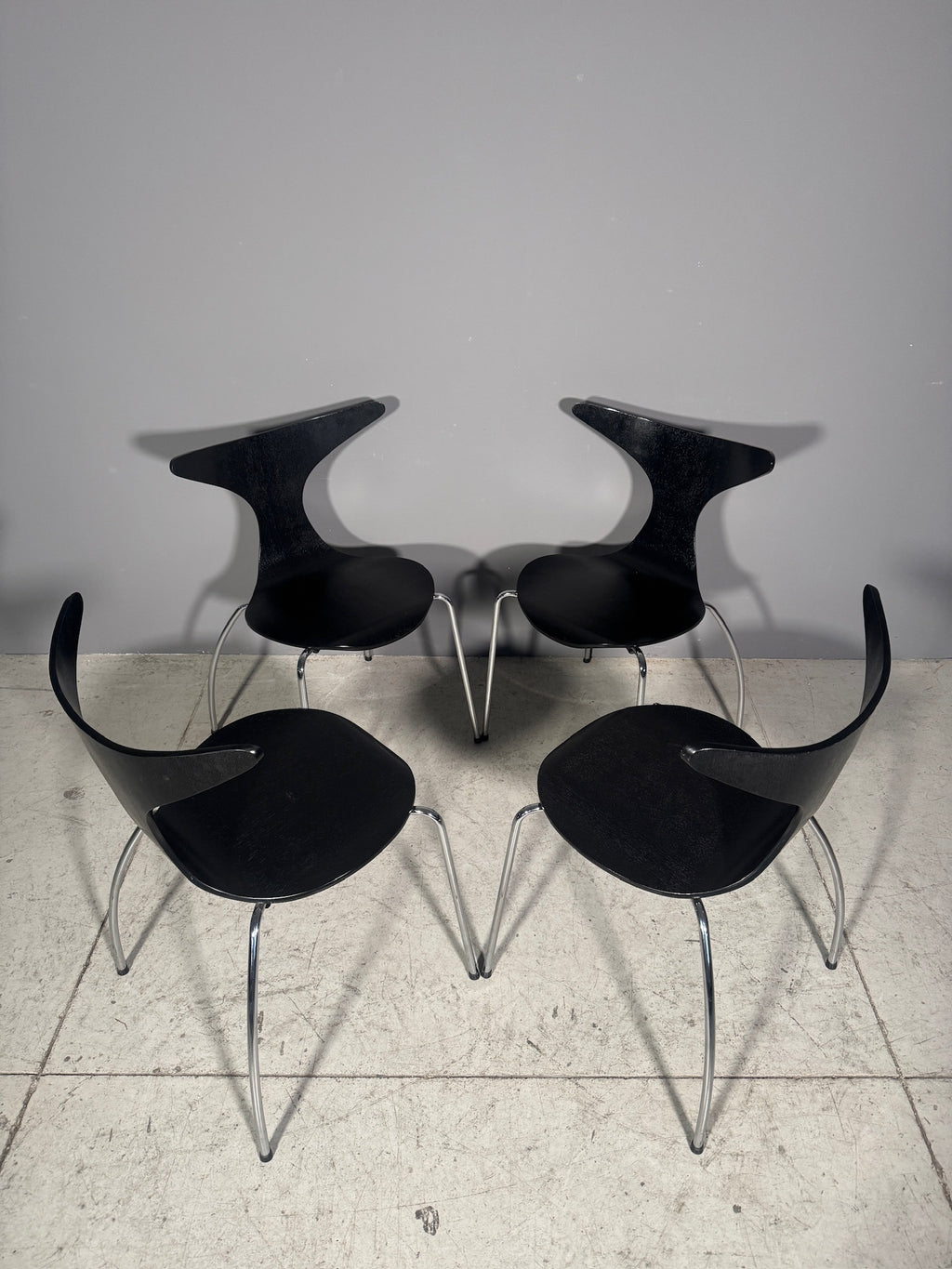 Set di 4 sedie danesi anni 70