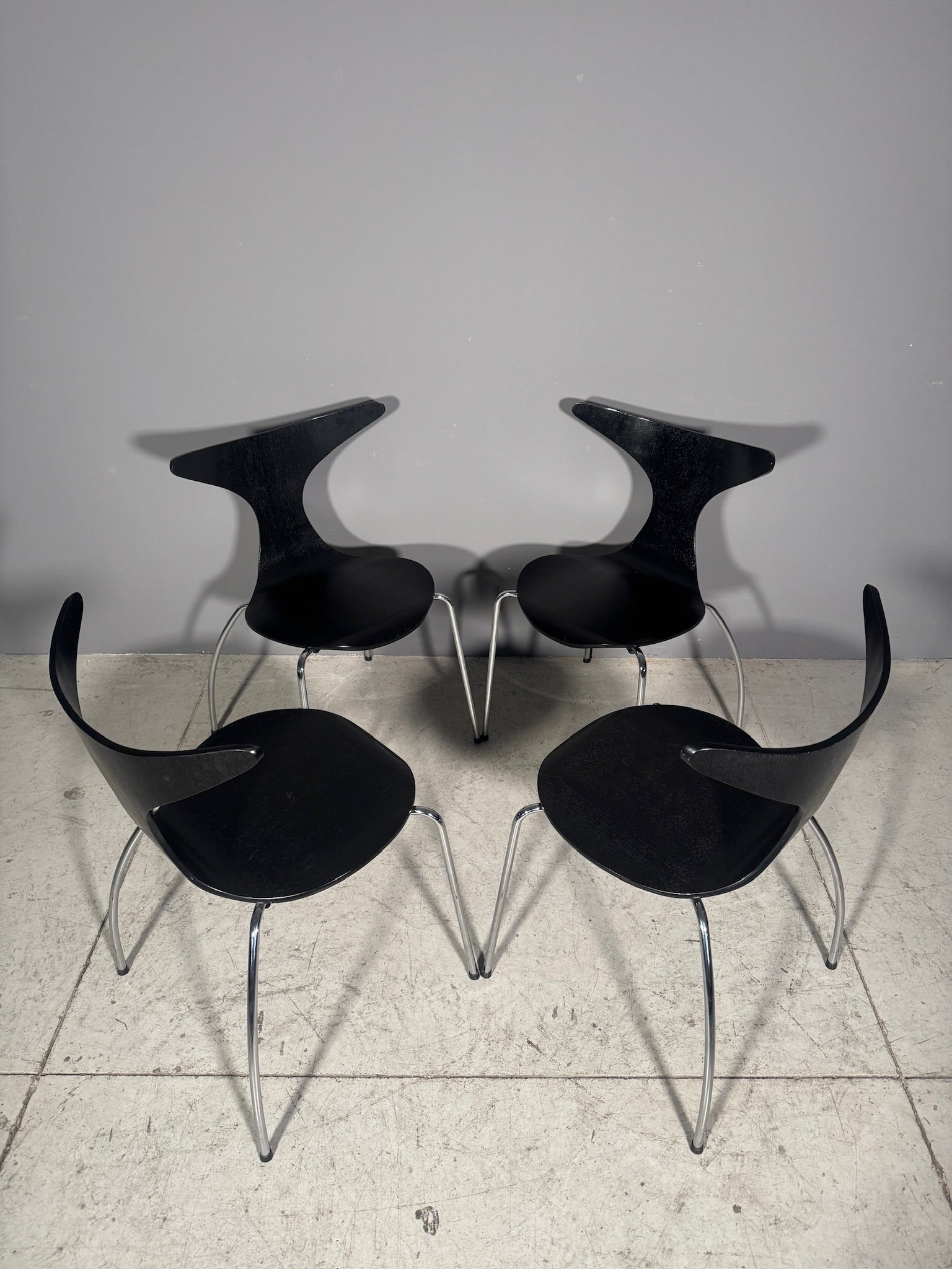 Set di 4 sedie danesi anni 70