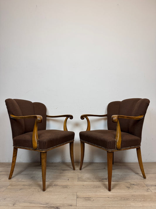 Coppia di poltrone Art Deco