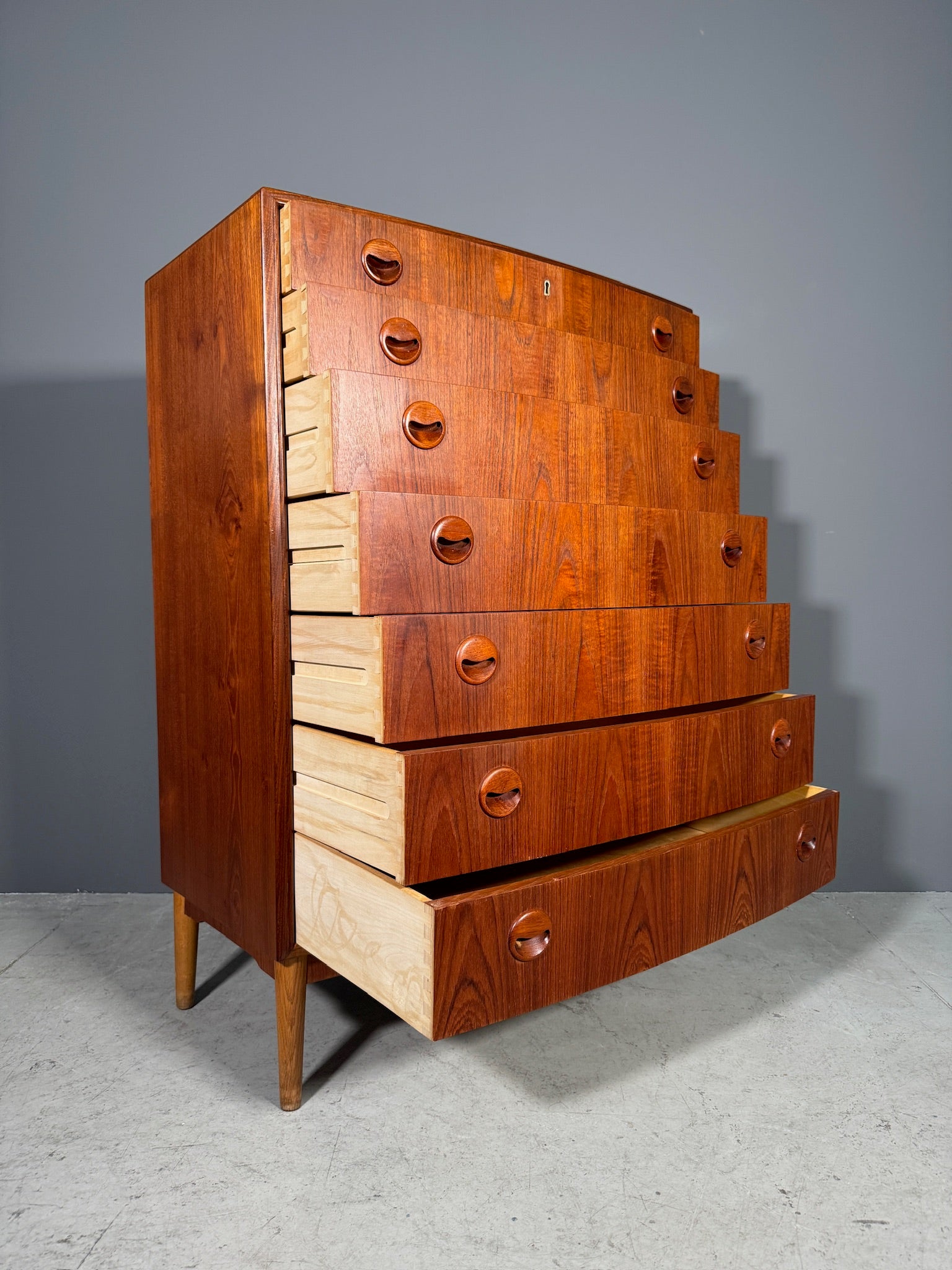 Cassettiera in teak di Kai Kristiansen