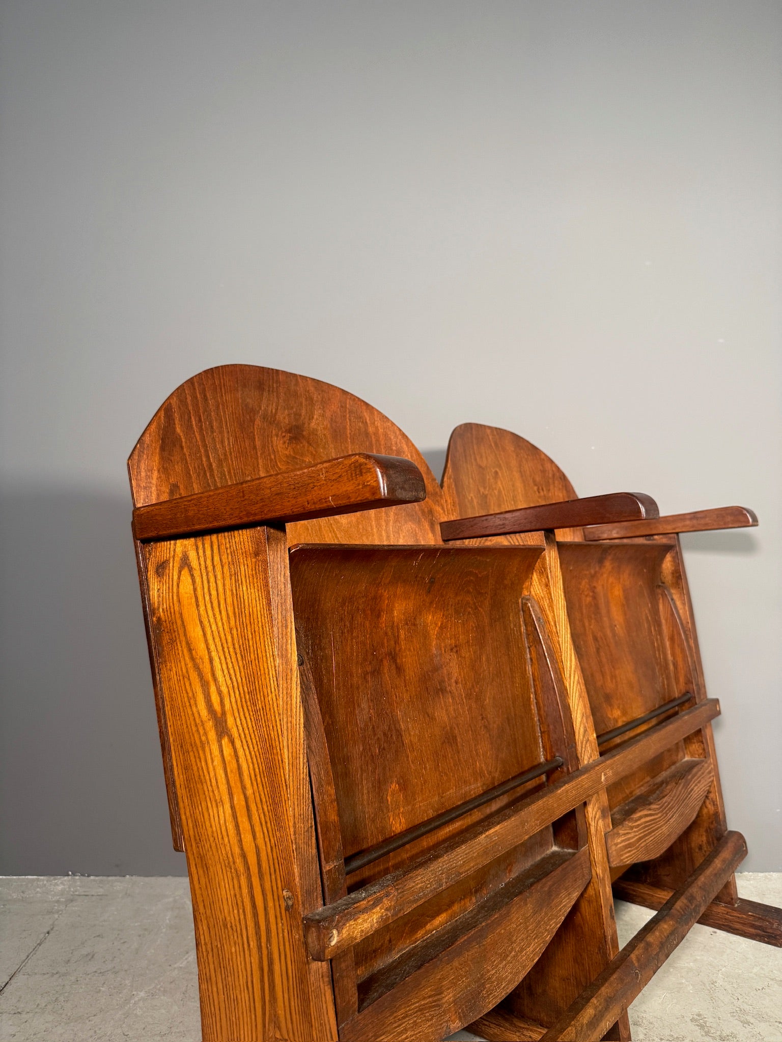 Coppia di sedie da teatro anni 40