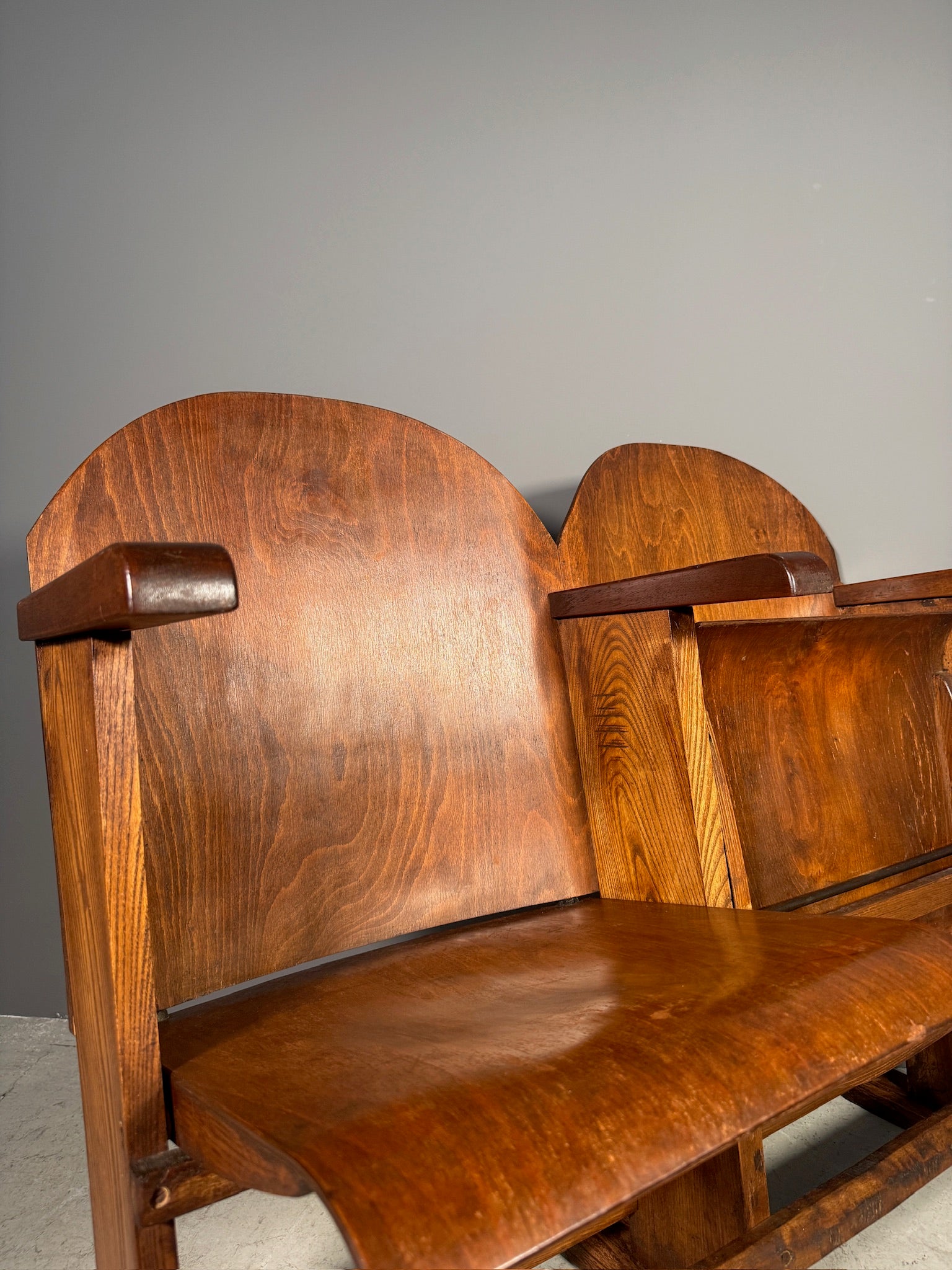 Coppia di sedie da teatro anni 40