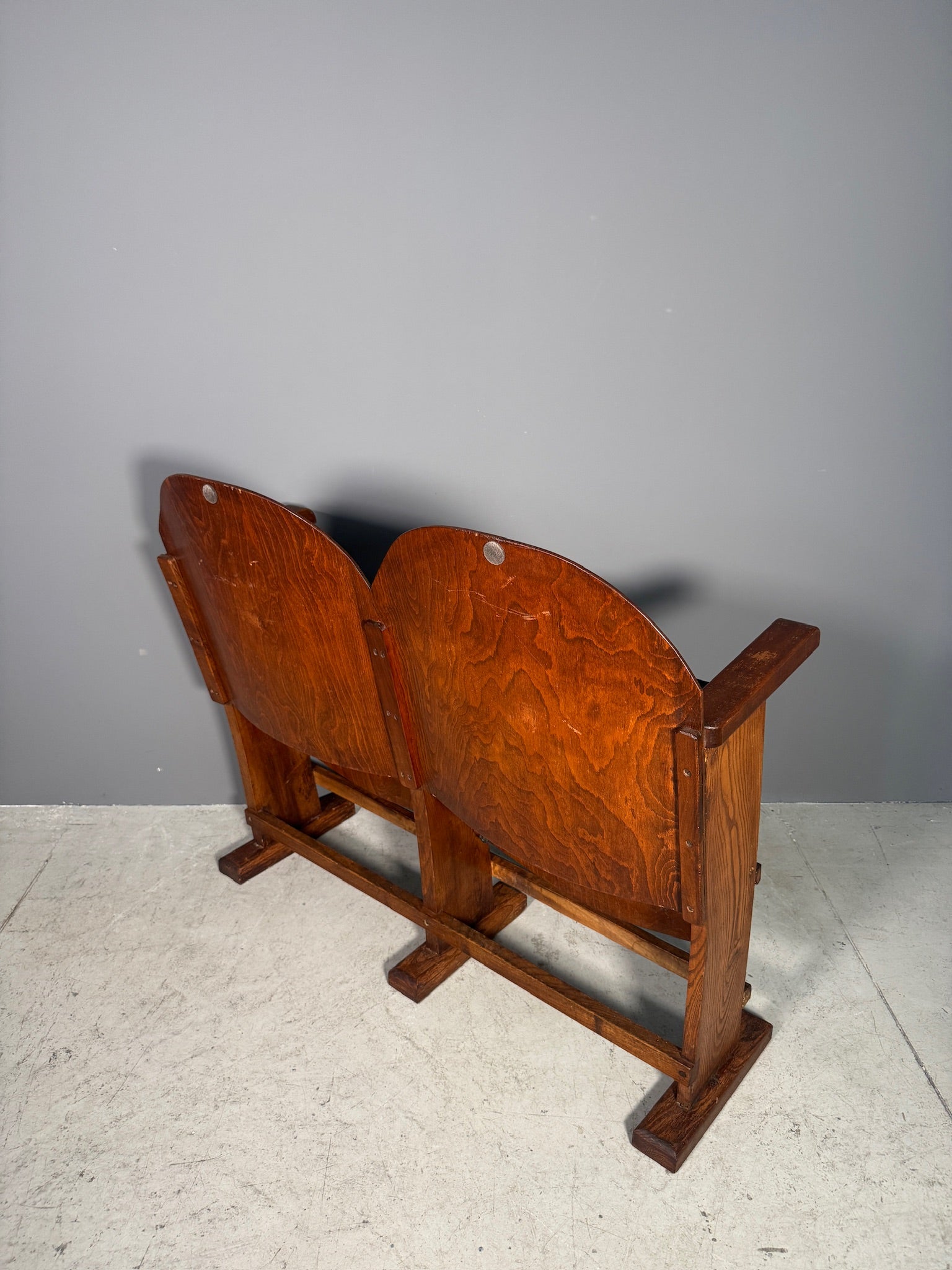 Coppia di sedie da teatro anni 40
