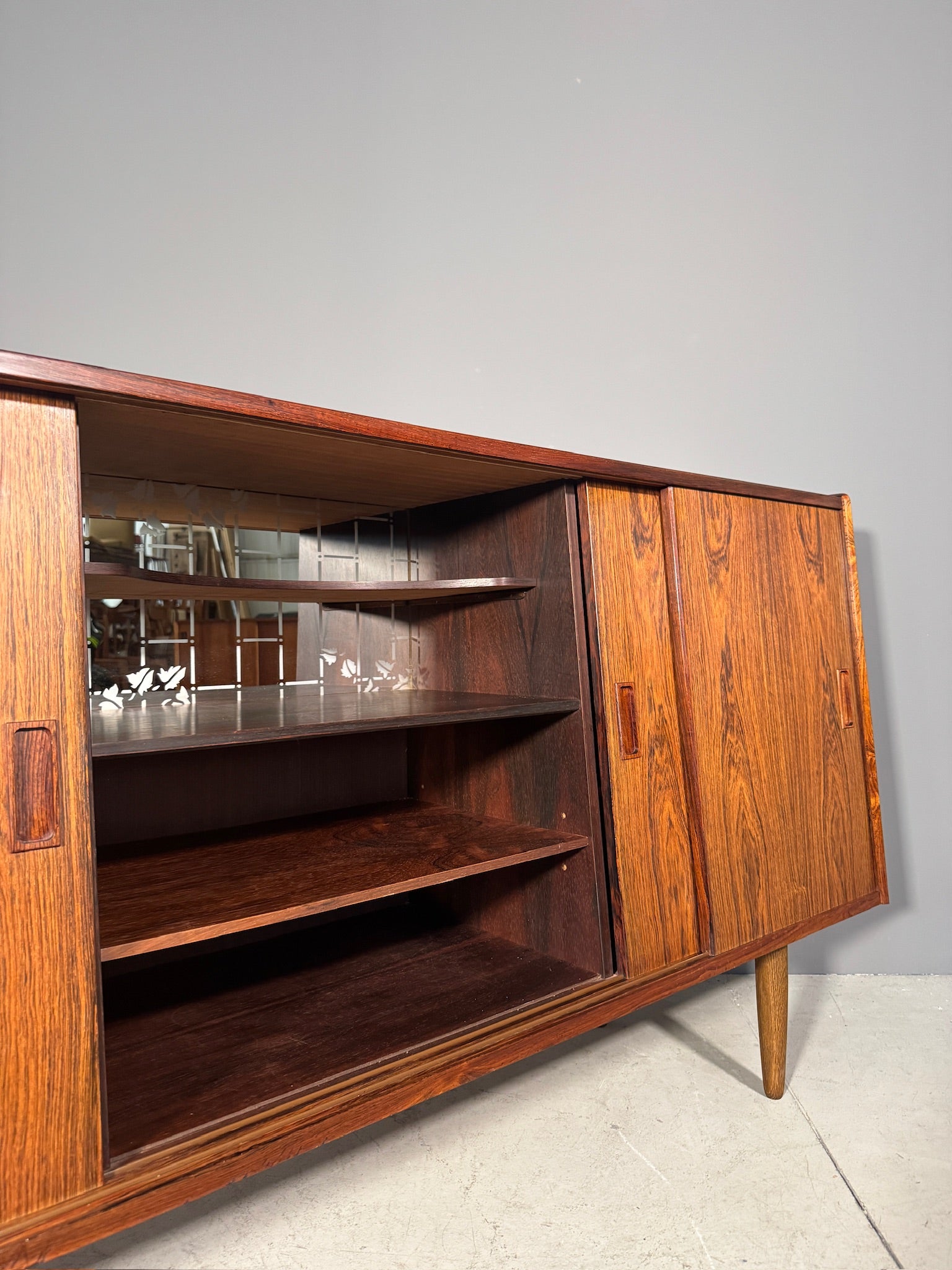 Sideboard danese in palissandro