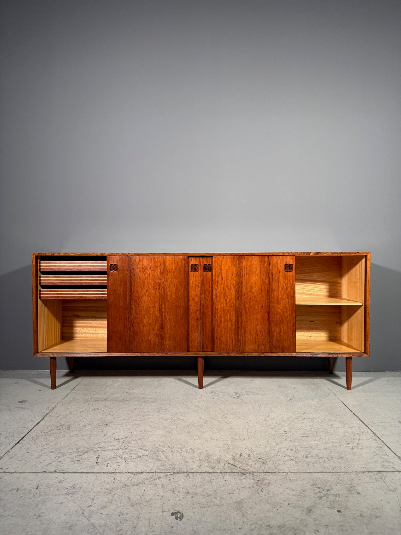 Sideboard danese in palissandro