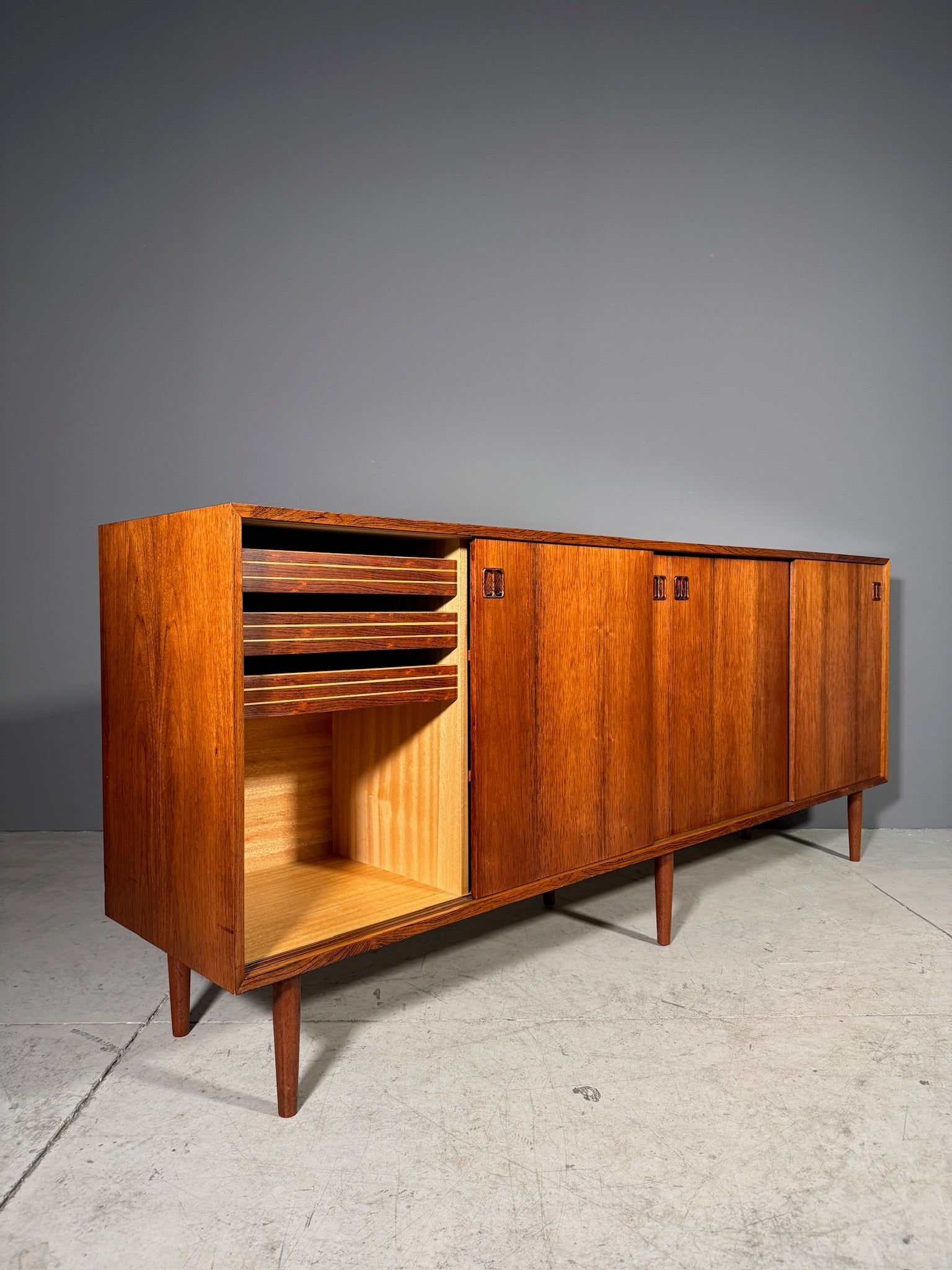 Sideboard danese in palissandro