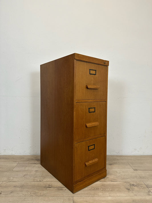 Schedario in rovere anni 60