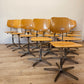 Sedia da scuola girevole anni 70